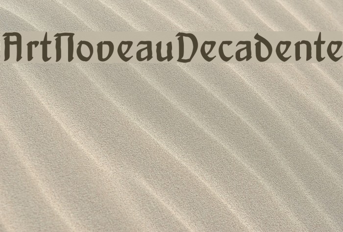 ArtNoveauDecadente Font examples
