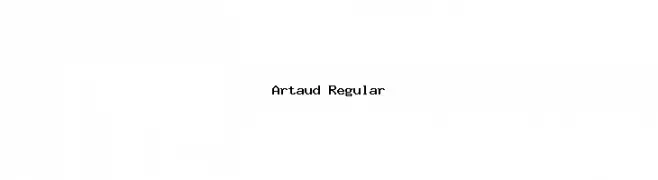 Artaud Regular  font caratteri gratis
