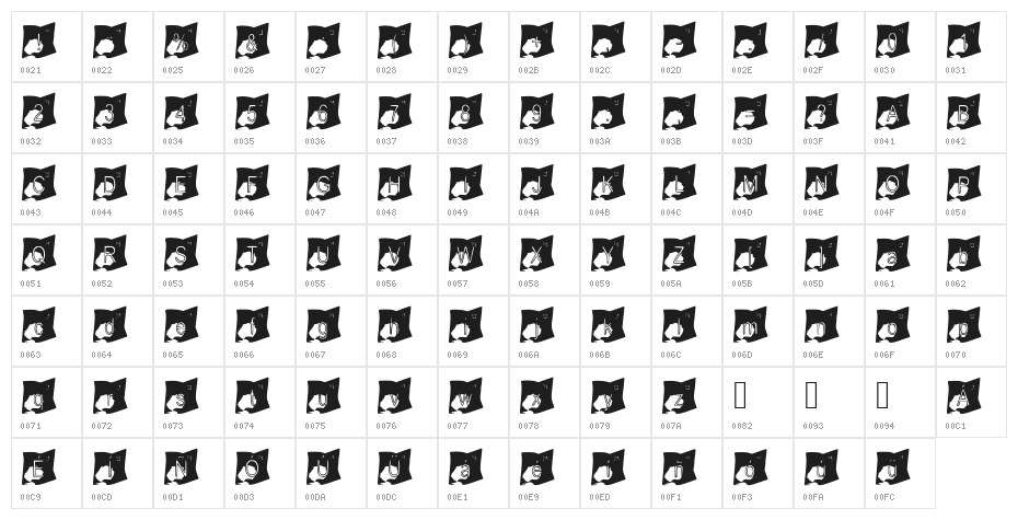 Artaud Regular Character Map