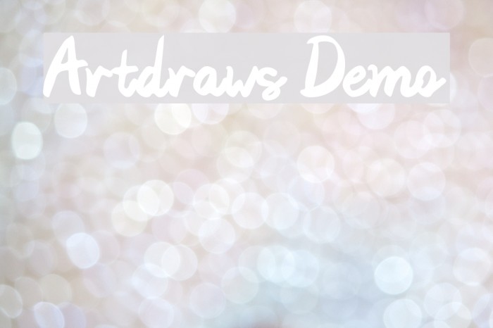 Artdraws Demo Font examples
