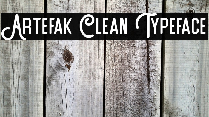 Artefak Clean Typeface Example 3