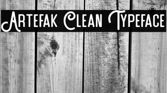 Artefak Clean Typeface Шрифта examples