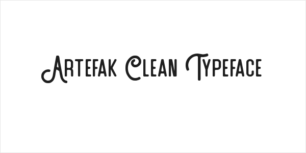 Artefak Clean Typeface Logo