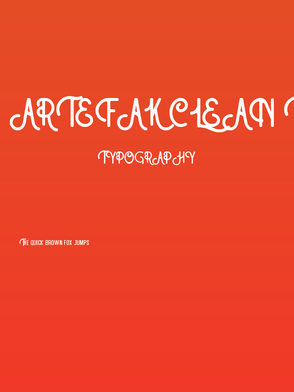 Artefak Clean Typeface Poster