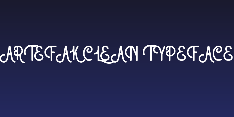 Artefak Clean Typeface Social Header