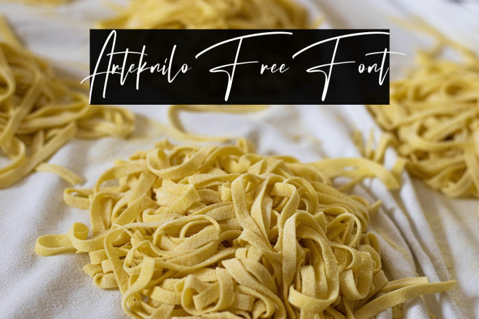 Arteknilo Free Font Example 1