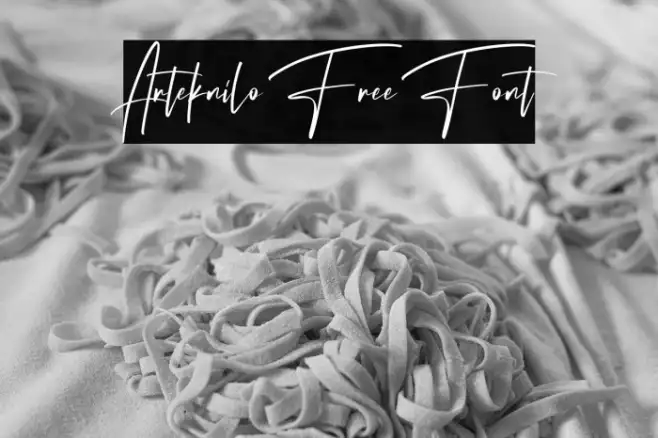 Arteknilo Free Font Example 1