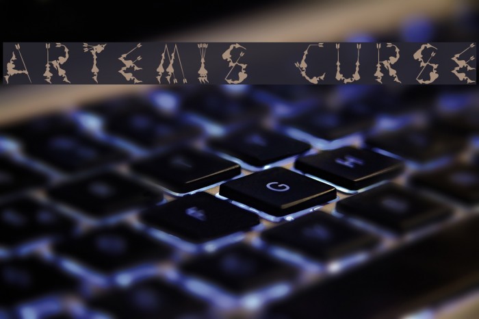 Artemis Curse Font examples
