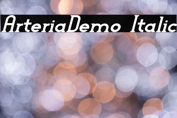 Arteria-Demo Italic Font examples