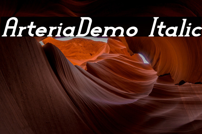 Arteria-Demo Italic Font examples