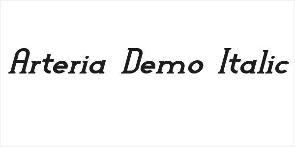 Arteria-Demo Italic Logo
