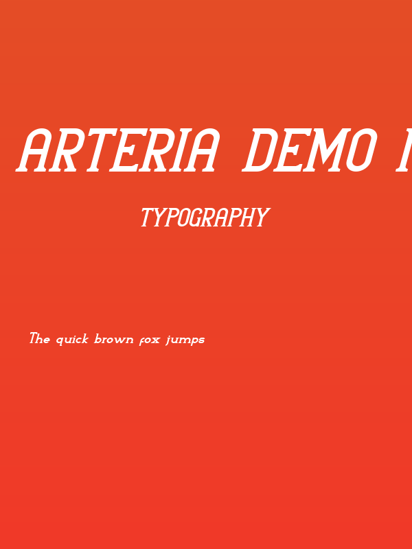 Arteria-Demo Italic Poster