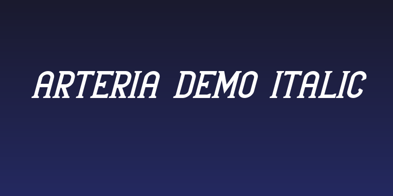 Arteria-Demo Italic Social Header