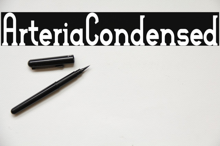 ArteriaCondensed Caratteri examples