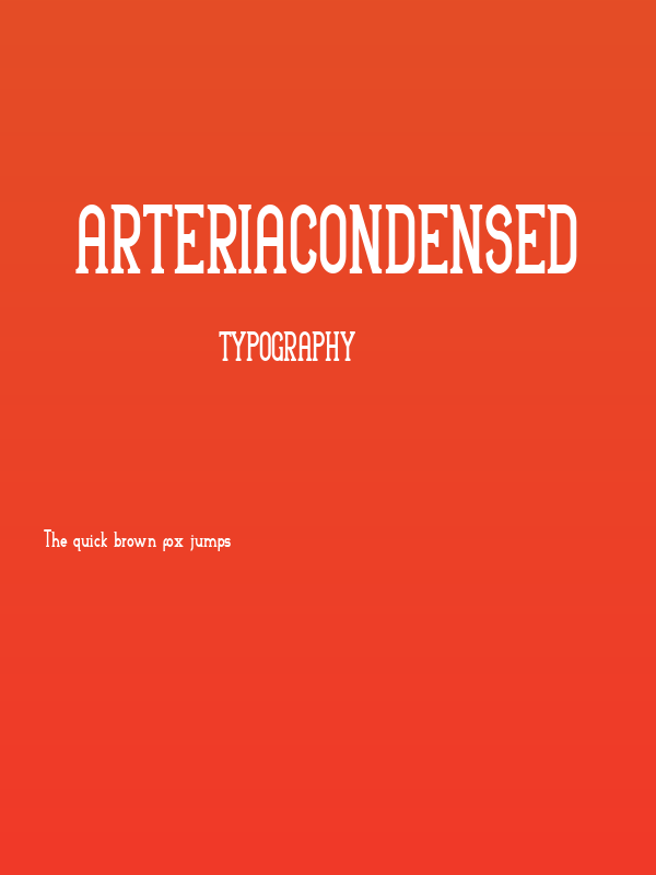 ArteriaCondensed Poster