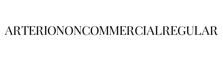 ArterioNonCommercialRegular  免费字体下载
