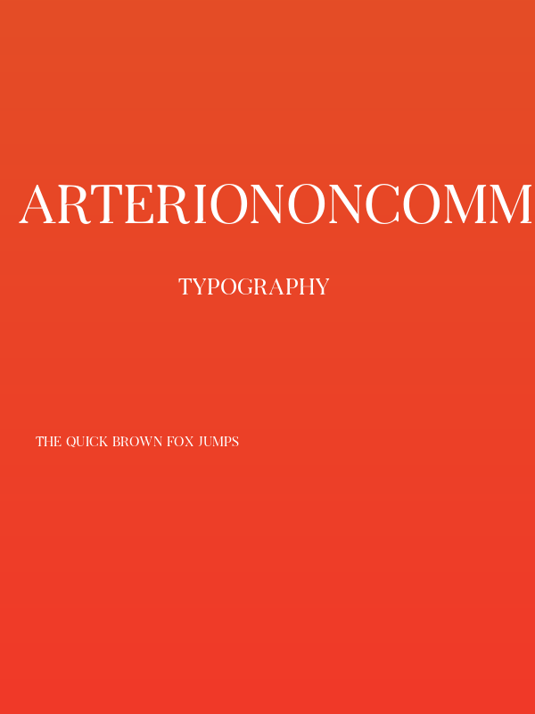 ArterioNonCommercialRegular Poster