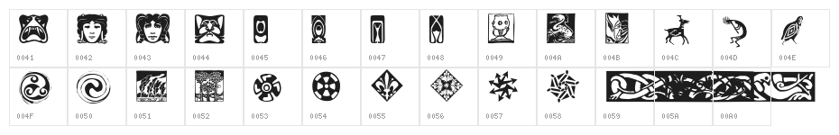 Artfonts Sampler Character Map