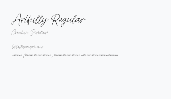 Artfully Regular Business Card