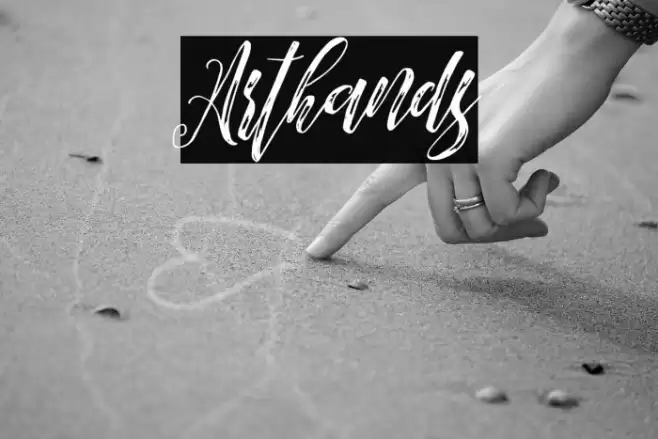 Arthands Font examples