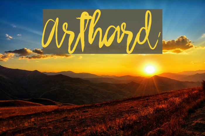 Arthard Font examples