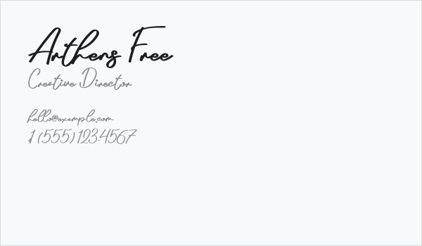 Arthens Free Business Card