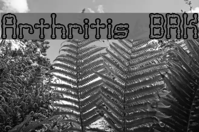 Arthritis BRK Font examples