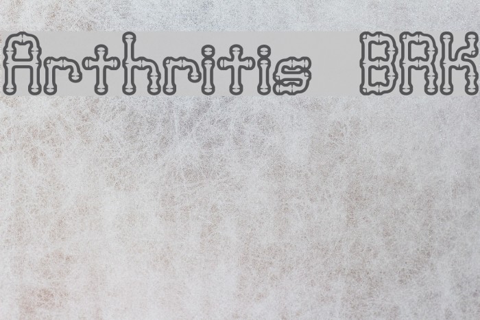 Arthritis BRK Font examples