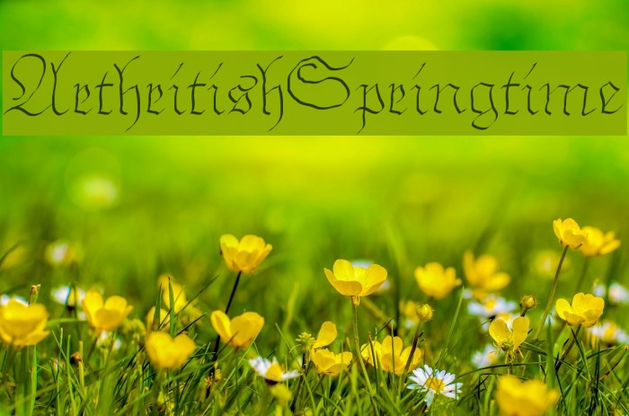 ArthritishSpringtime Font examples