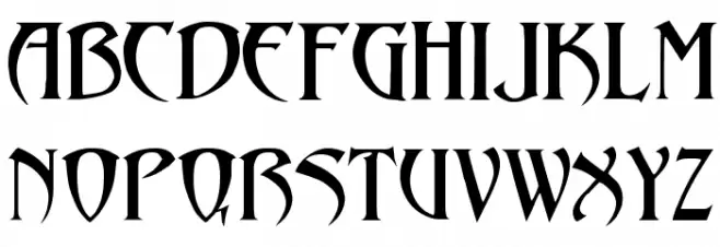 Arthur Gothic Schriftart Groß