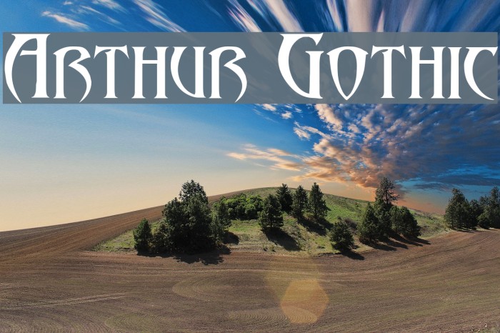Arthur Gothic Font examples