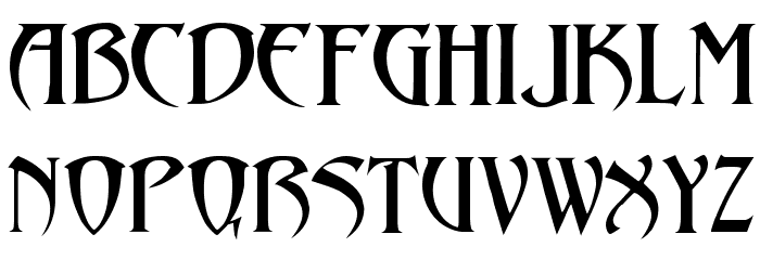 Arthur Gothic Font LOWERCASE