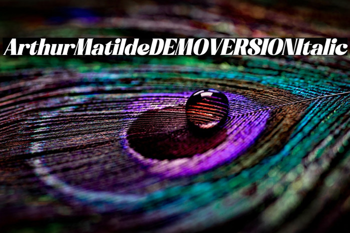 Arthur Matilde DEMO VERSION Italic Example 2