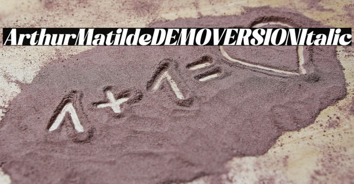 Arthur Matilde DEMO VERSION Italic Example 3