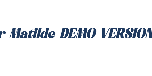 Arthur Matilde DEMO VERSION Italic Logo