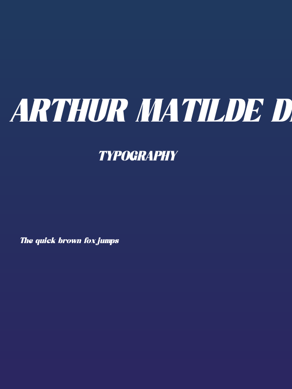 Arthur Matilde DEMO VERSION Italic Poster