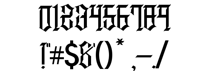 Arthur Regular Font OTHER CHARS