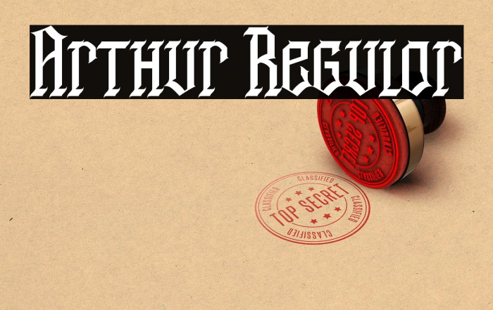 Arthur Regular Font examples