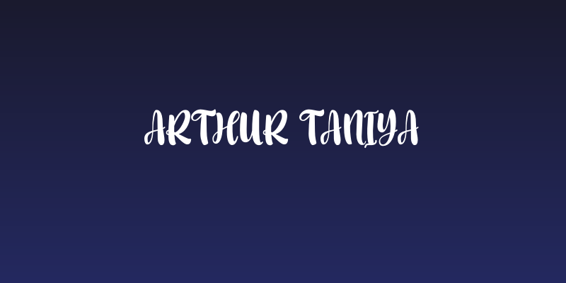 Arthur Taniya Social Header