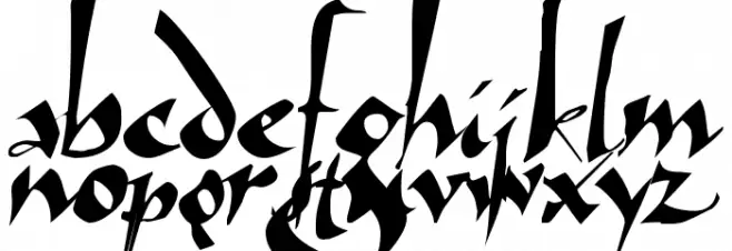 Arthur Schriftart Kleinbuchstaben