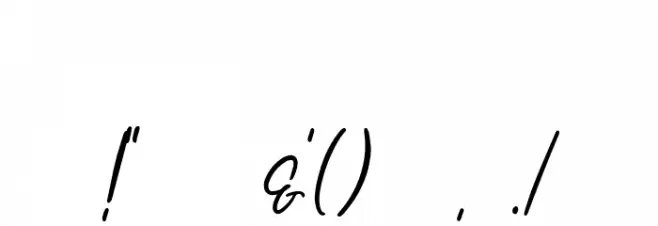 ArthurdaleDemo Font OTHER CHARS