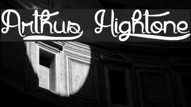 Arthus1 Hig6htone Font examples