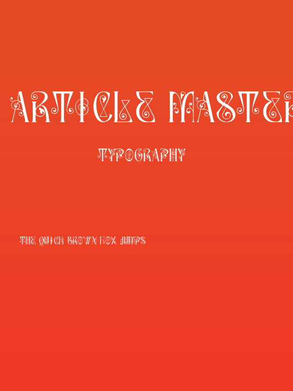 Article Master Demo Regular Poster