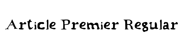 Article Premier Regular  免费字体下载