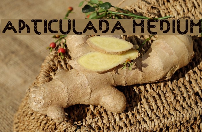 Articulada Medium Font examples