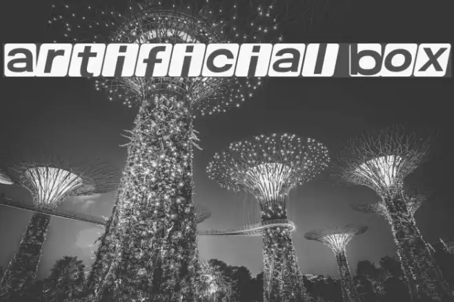 Artificial Box Font examples