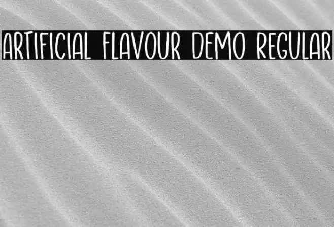 Artificial Flavour DEMO Regular Font examples