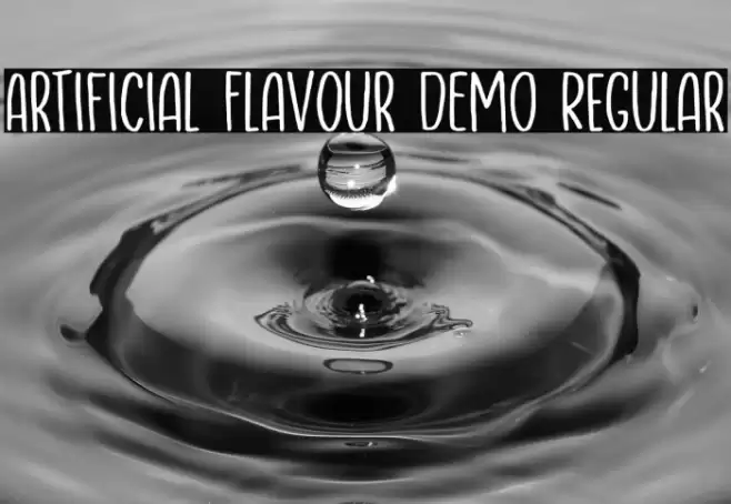 Artificial Flavour DEMO Regular Font examples