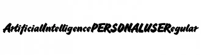 Artificial Intelligence PERSONAL USE Regular  Frei Schriftart Herunterladen