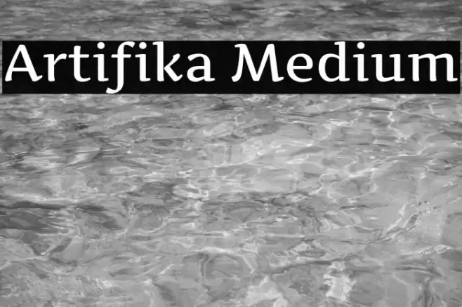 Artifika Medium Font examples